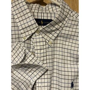 Polo Ralph Lauren XL Long Sleeve Button Down Window Pain Pattern